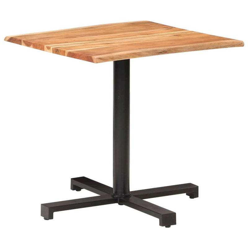 Bistro Table with Live Edges 31.5"x31.5"x29.5" Solid Acacia Wood