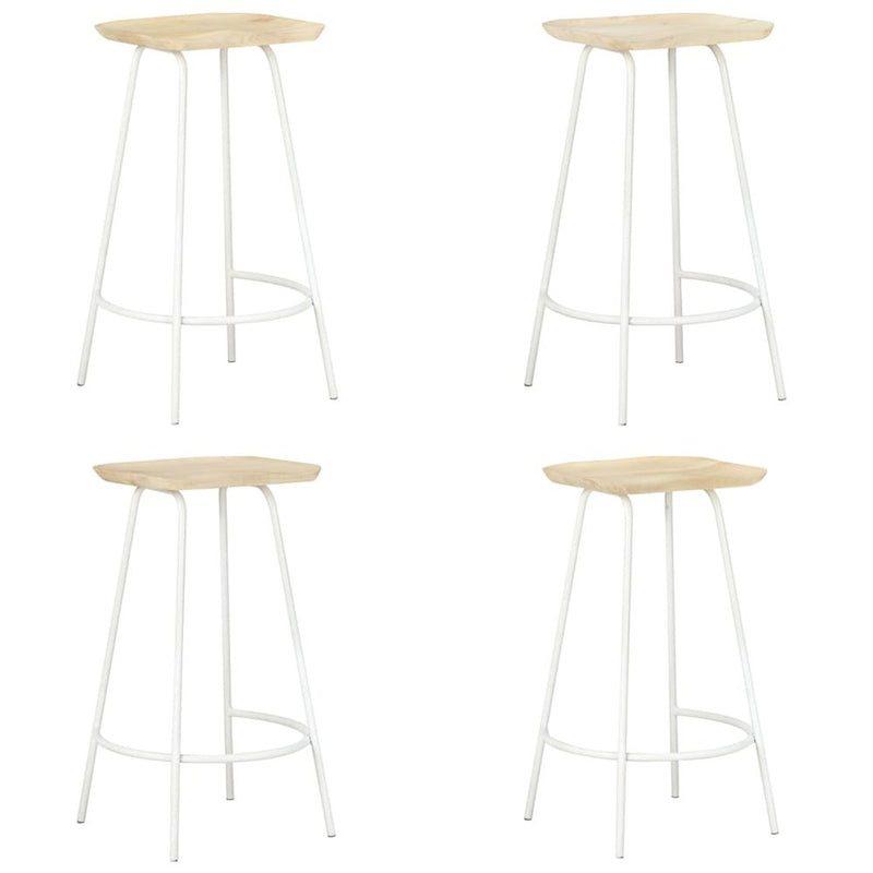 vidaXL Bar Stools 4 pcs Solid Mango Wood, 320650