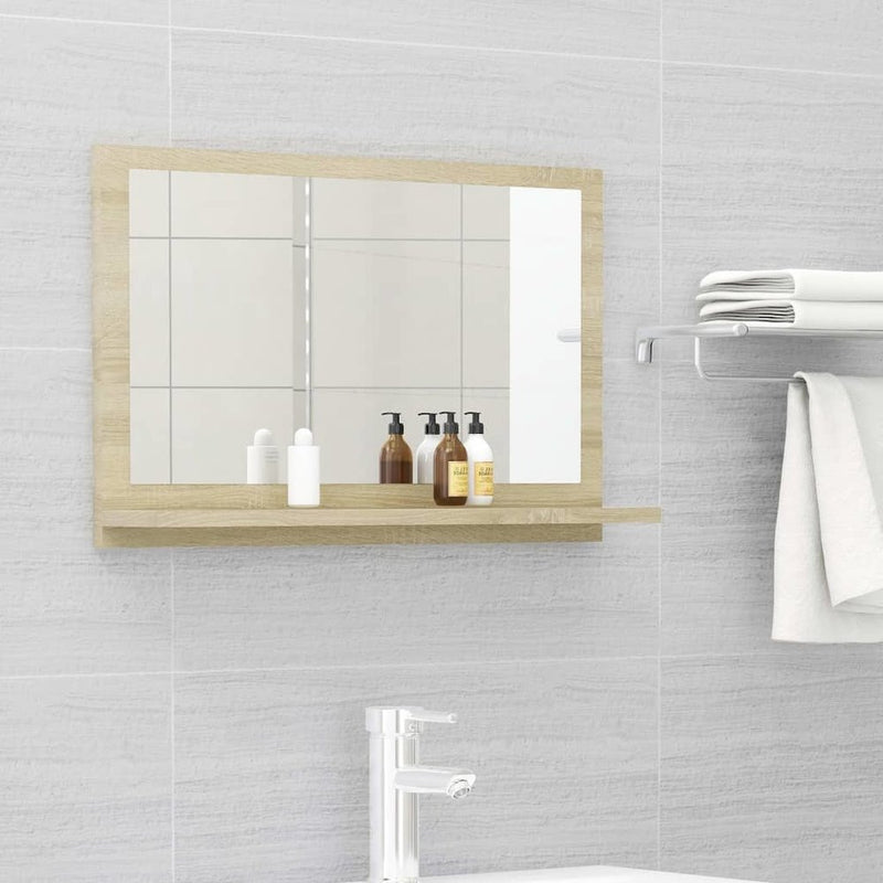 Bathroom Mirror Sonoma Oak 23.6"x4.1"x14.6" Engineered Wood