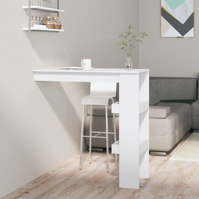 Wall Bar Table White 40.2"x17.7"x40.7" Engineered Wood