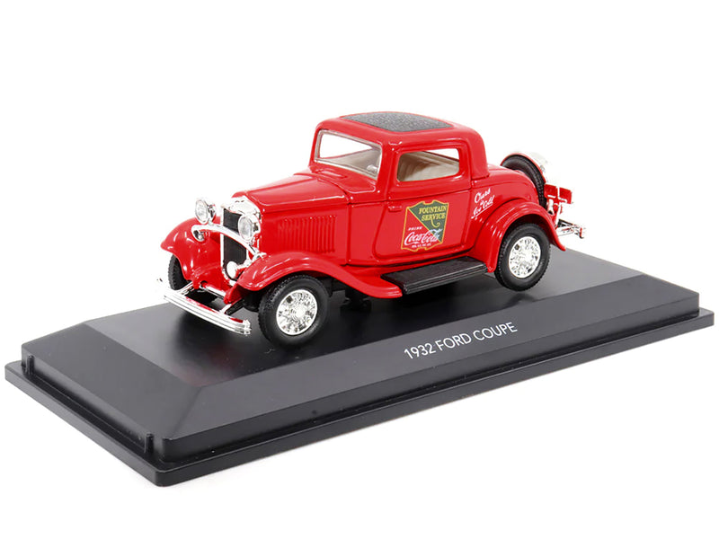 1932 Ford Coupe Coca-Cola Red with Black Top 1/43 Diecast Model Car by Motor City Classics