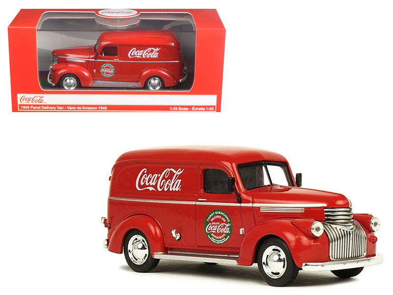 1945 Panel Delivery Van Coca-Cola Red 1/43 Diecast Model Car by Motorcity Classics