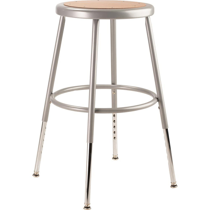 NPSÂ® 19"-27" Height Adjustable Heavy Duty Steel Stool, Grey