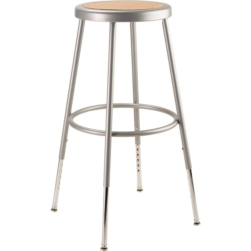 NPSÂ® 25"-33" Height Adjustable Heavy Duty Steel Stool, Grey