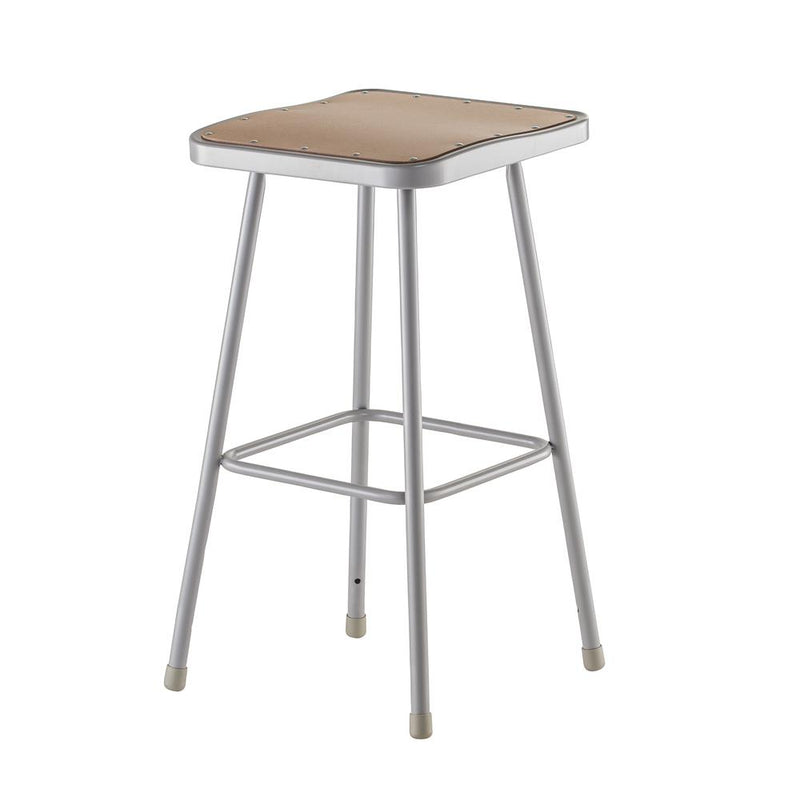 NPSÂ® 30" Heavy Duty Square Seat Steel Stool, Grey