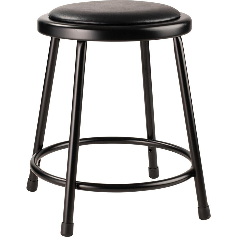 NPSÂ® 18" Heavy Duty Vinyl Padded Steel Stool, Black