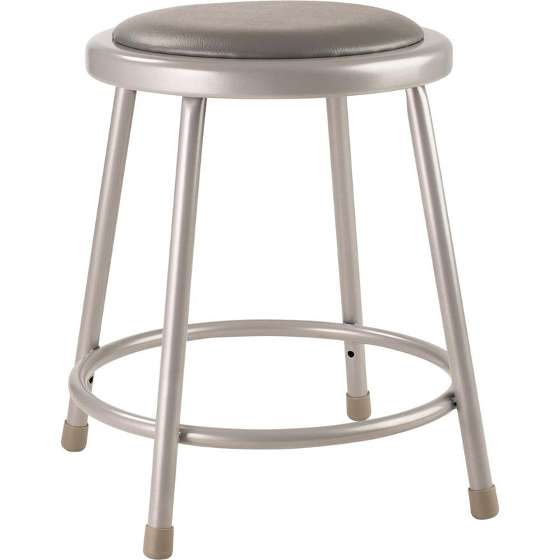 NPSÂ® 18"Heavy Duty Vinyl Padded Steel Stool, Grey