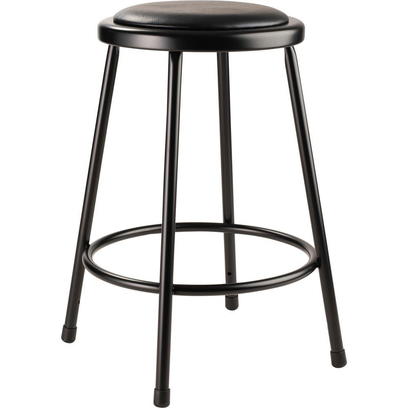 NPSÂ® 24" Heavy Duty Vinyl Padded Steel Stool, Black