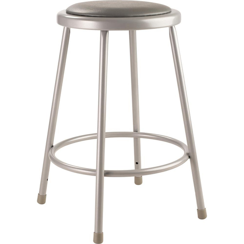 NPSÂ® 24"Heavy Duty Vinyl Padded Steel Stool, Grey