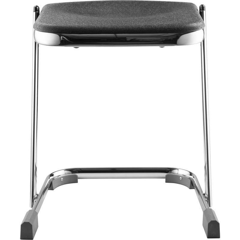 NPSÂ® 18" Elephant Z-Stool, Black Seat  and Chrome Frame