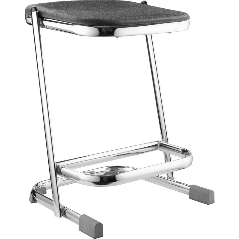 NPSÂ® 22" Elephant Z-Stool, Black Seat and Chrome Frame