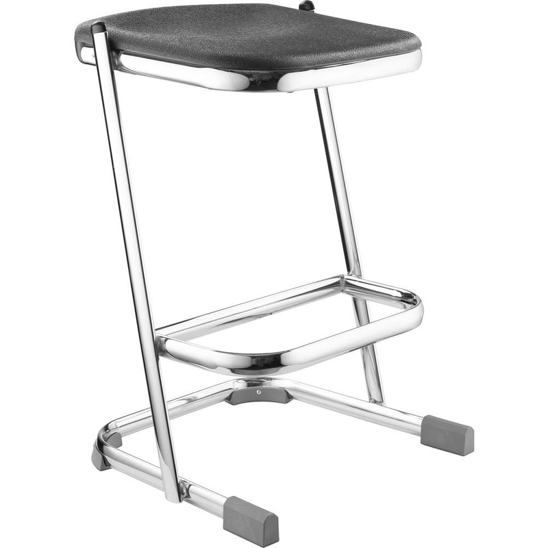 NPSÂ® 24" Elephant Z-Stool, Black Seat and Chrome Frame