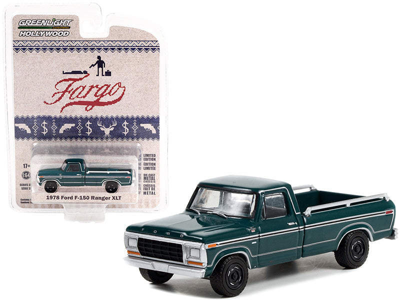 1978 Ford F-150 Ranger XLT Pickup Truck Dark Green "Fargo" (2014-2020) TV Series "Hollywood Series" Release 35 1/64 Diecast Model Car by Greenlight