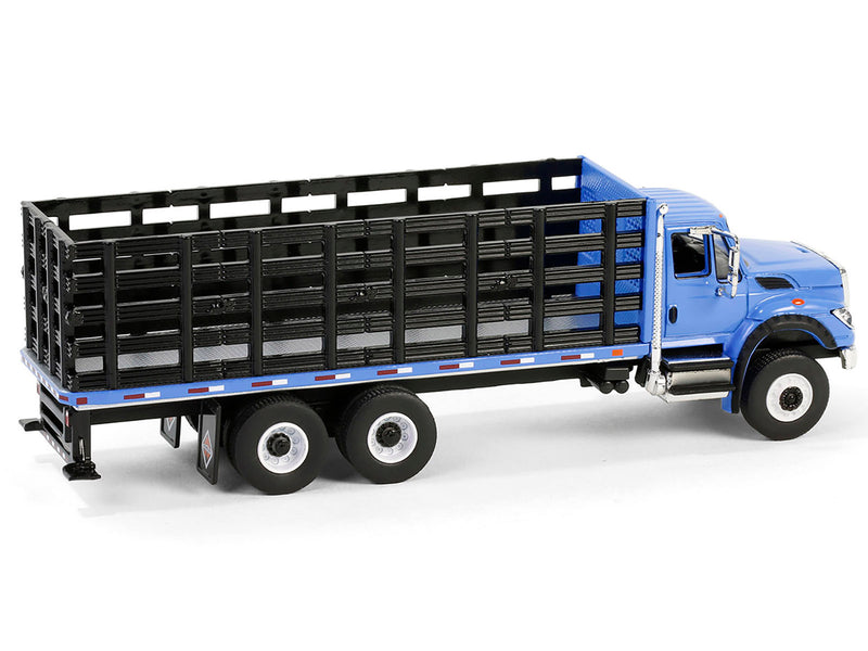 2018 International WorkStar Platform Stake Truck Blue "S.D. Trucks" Series 19 1/64 Diecast Model Car by Greenlight