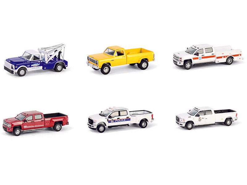 "Dually Drivers" Series 15 Set of 6 Trucks 1/64 Diecast Model Cars by Greenlight