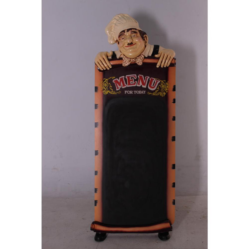 Standing Chef with Chalkboard 60" Tall