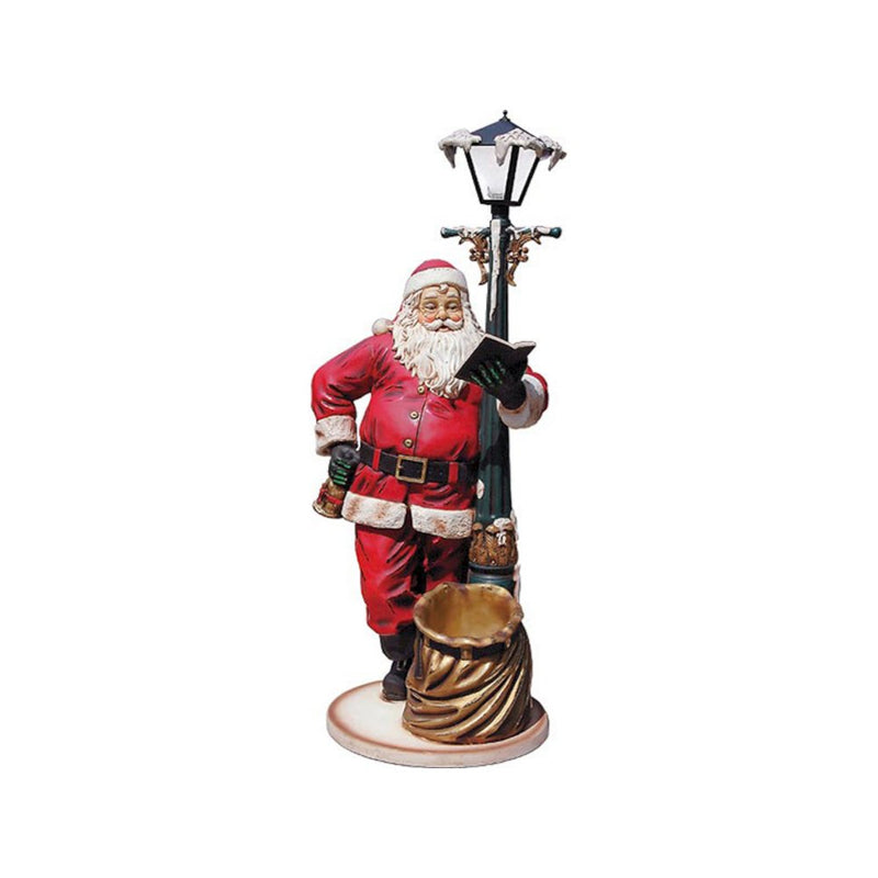 Large Santa with Lamp Post (6ft)