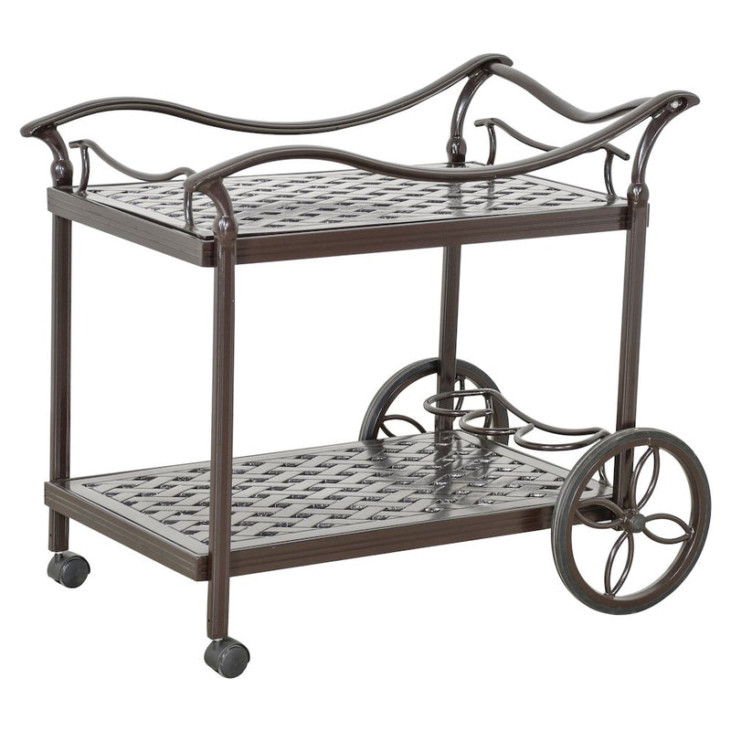 Savannah Outdoor Aluminum Serving Tea Cart