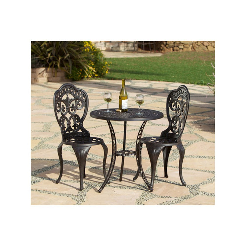 Fiesta Outdoor Aluminum 3 Piece Bistro Set