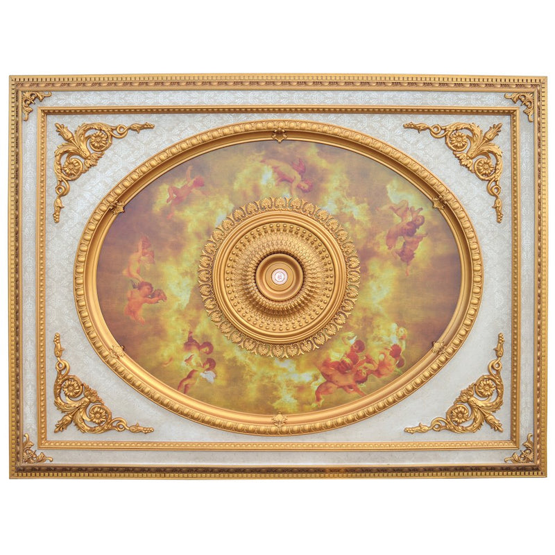 Classical Design Rectangular Ceiling Medallion 6ft x 8ft