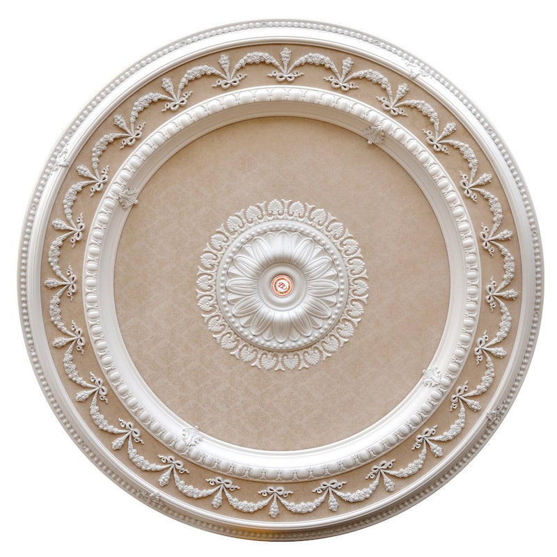 Blanco Wreath Round Chandelier Ceiling Medallion 63