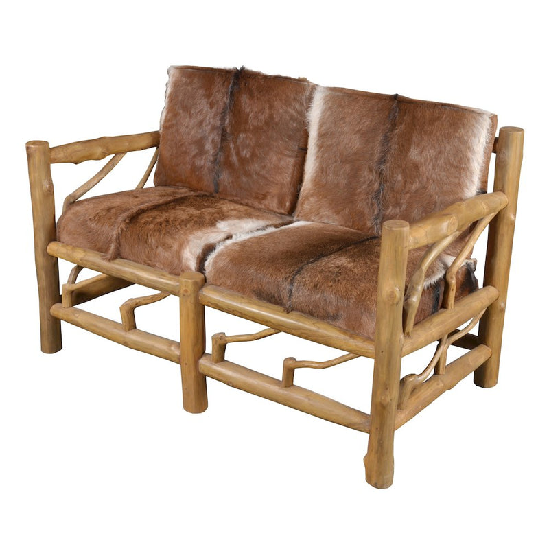 Fur Teak Lodge Settee