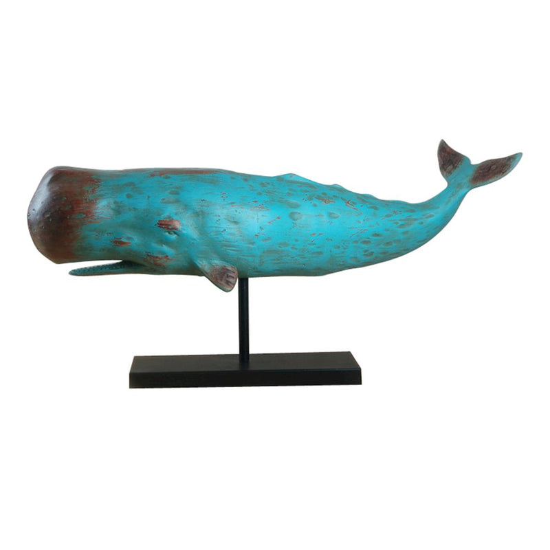 Blue Whale on Metal Base