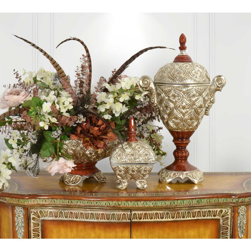 Valencia Stately Lidded Urn 23 Inches Tall