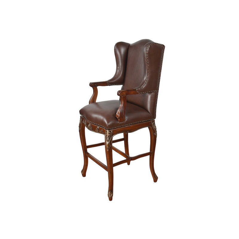 The Deluxe Leather Swivel Bar Stool