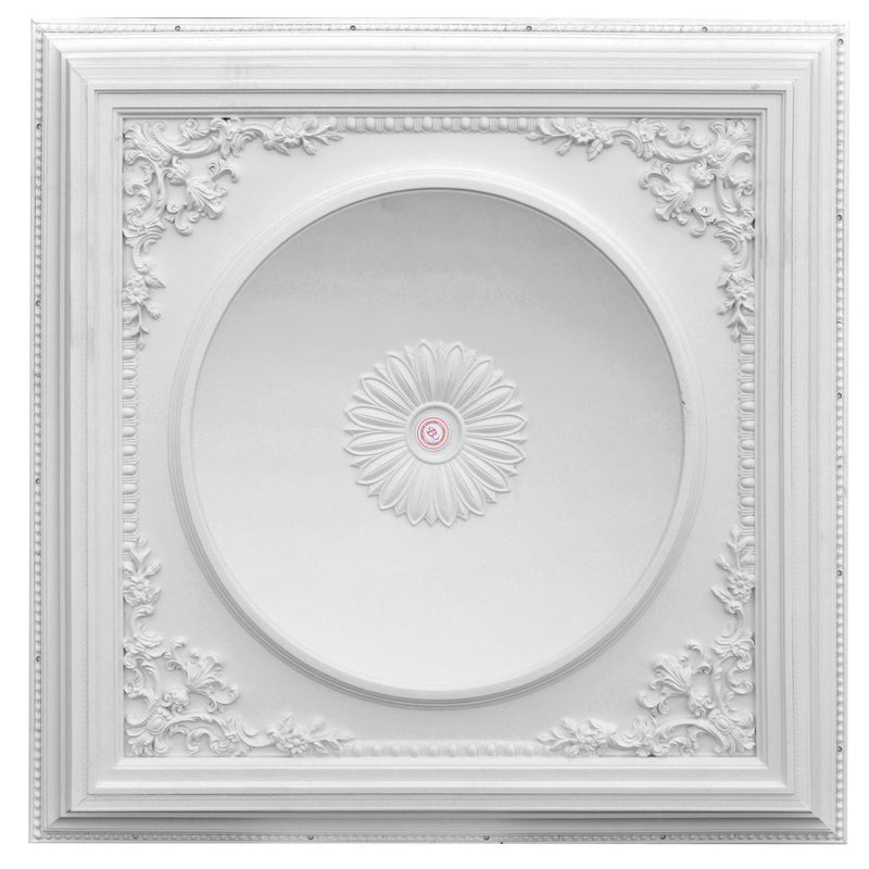 Elegant Large Dome Ceiling Medallion 58 Inch Square