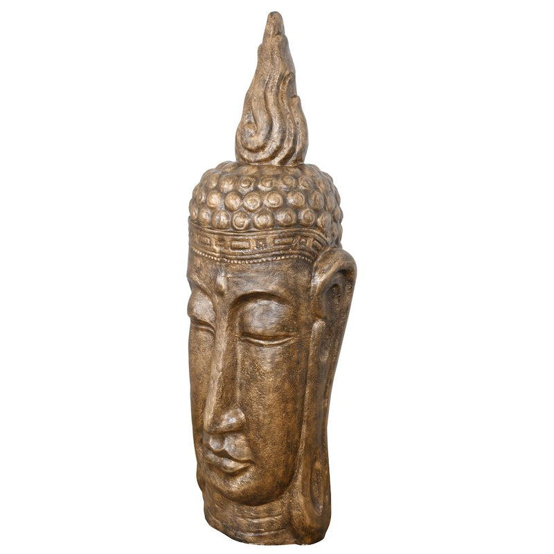 Long Buddha Head Glossy Gold Black