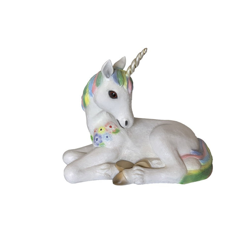 Unicorn Foal Resting Rainbow