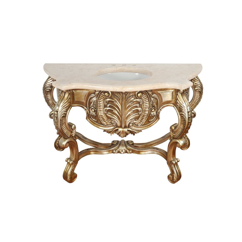 Platine Carved Marble Top Vanity Sink