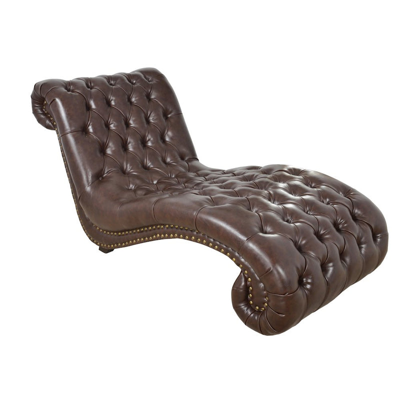 Botswana Dark Brown Micro Leather Chaise