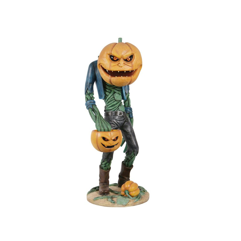 Scary Pumpkin Man with Candy Holder