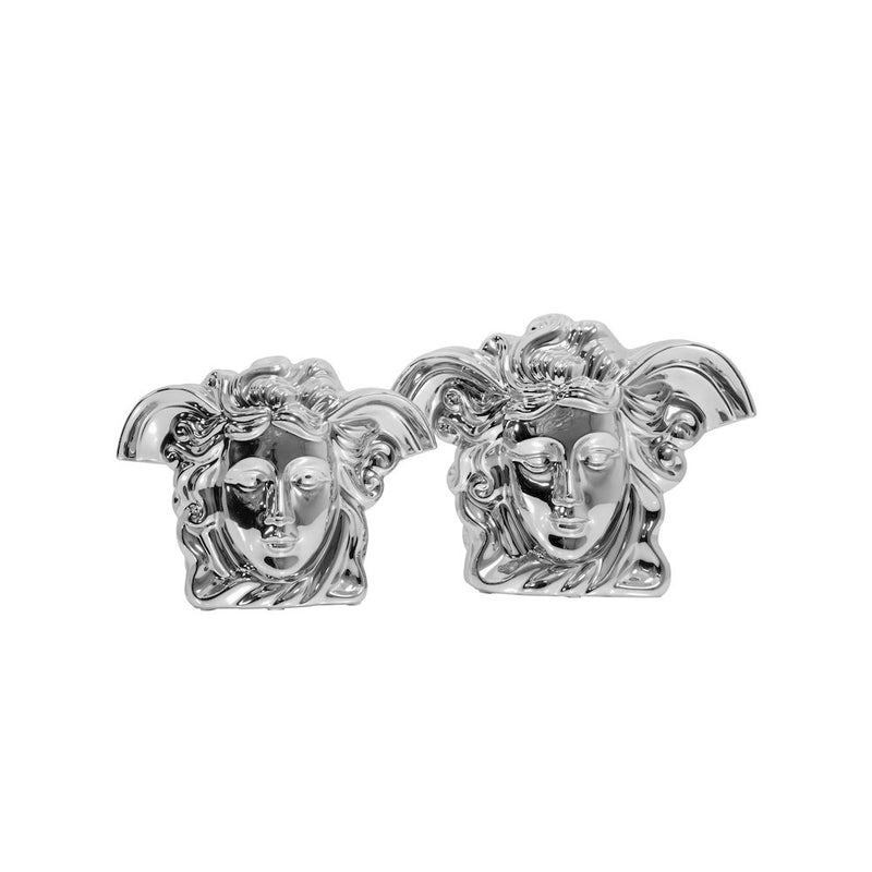 Medusa Vases Silver Set of 2