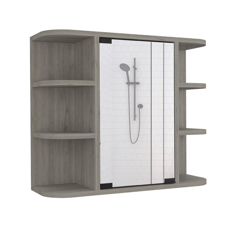 Roma Mirrored Medicine Cabinet Light Grey