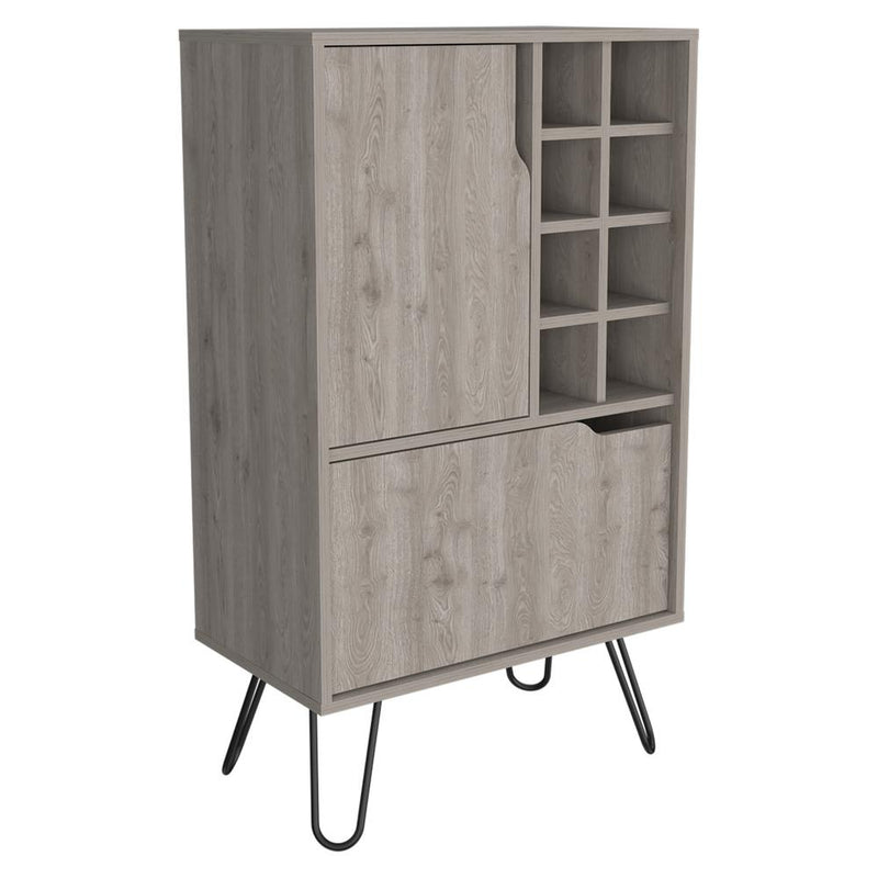 Zamna L Bar Cabinet-Light Grey