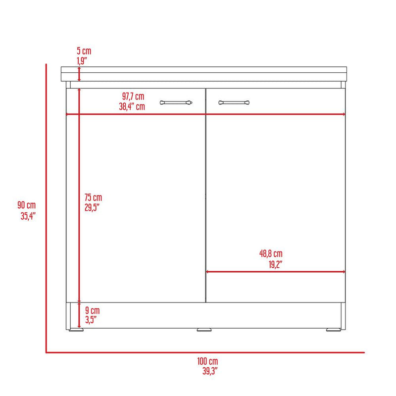 Dustin Free Standing Sink Cabinet White