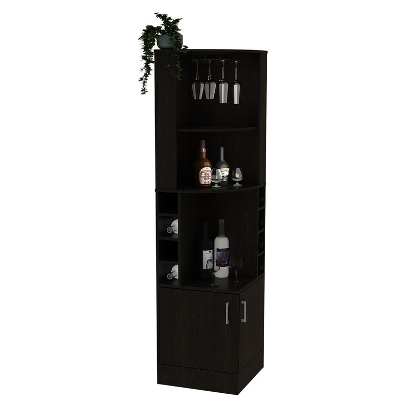 Egina Bar Cabinet Black Wengue