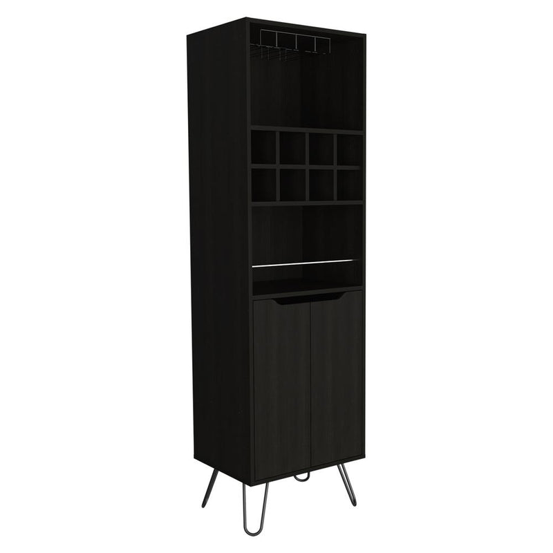 Zamna H Bar Cabinet-Black Wengue