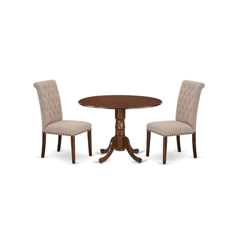 Dining Room Set Mahogany, DLBR3-MAH-04