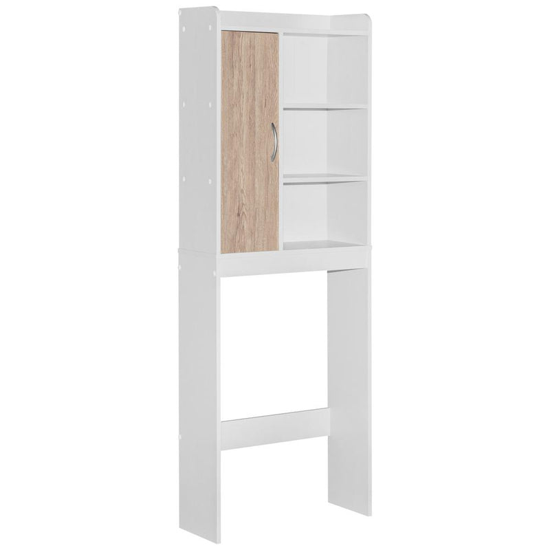 Better Home Products Ace Over-the-Toilet Storage Shelf in White & Natural Oak