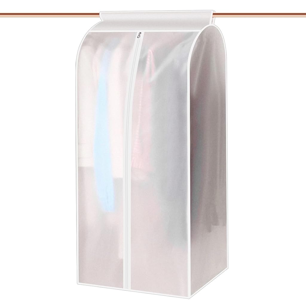 HASTHIP Hanging Garment Bag 43 Inches, Enclosed Bottom Clothes Rack Cover