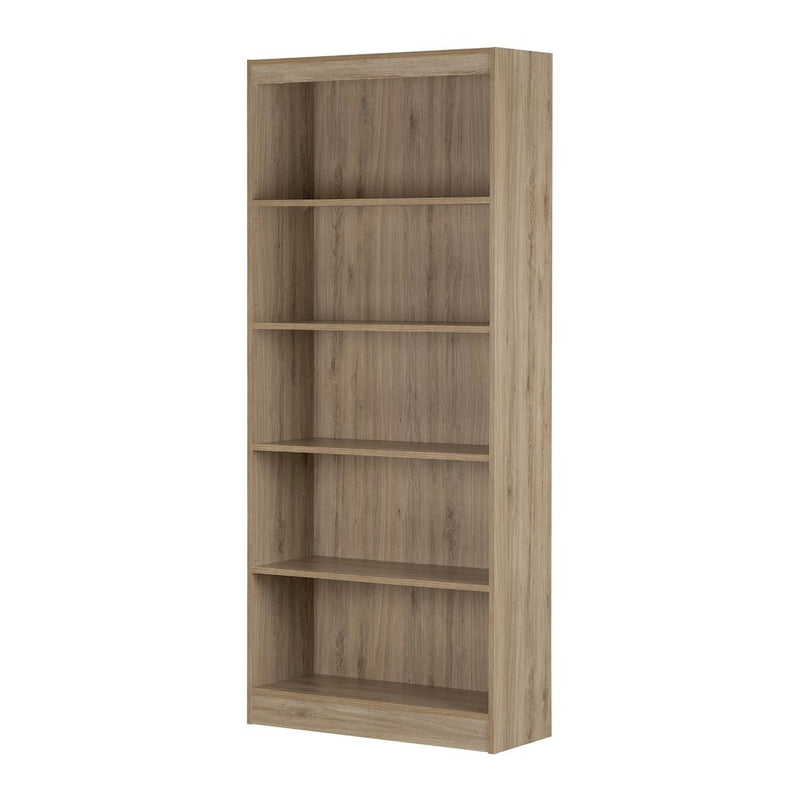 Axess 5-Shelf Bookcase, Rustic Oak