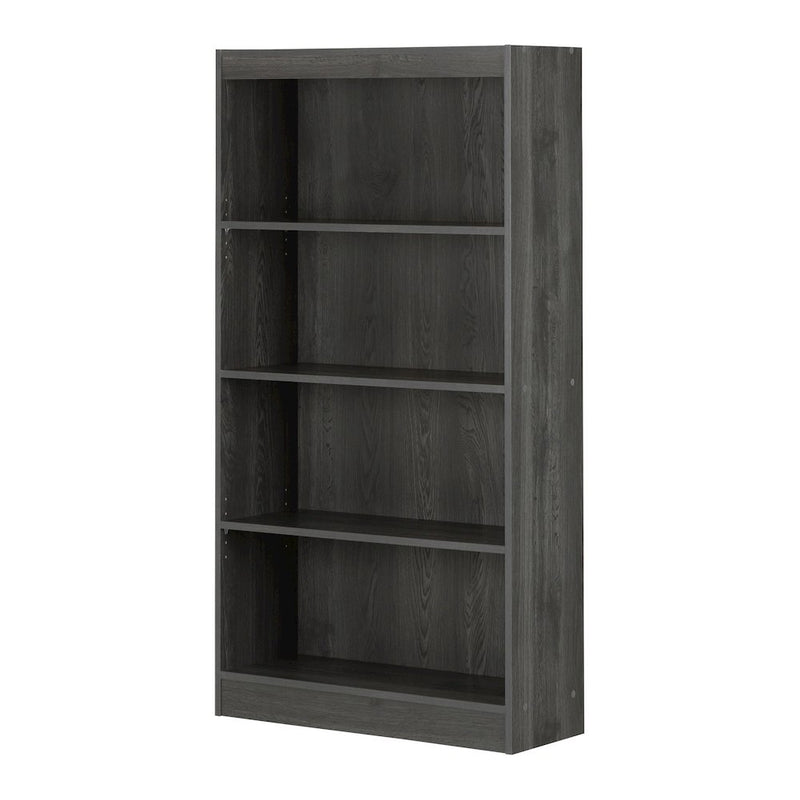 Axess 4-Shelf Bookcase, Gray Oak