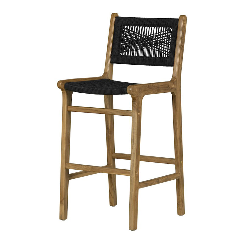 Balka Bar Stool, Black and Natural