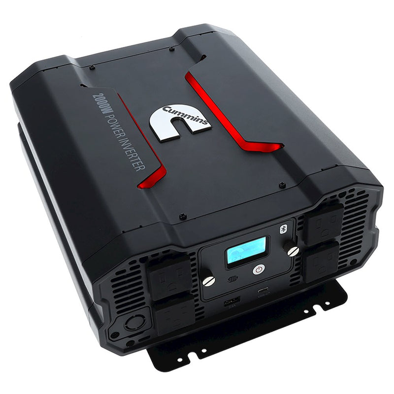 Cummins 2000 Watt Power Inverter Modified Sine Wave Car Inverter 12V to 110 Volts Two AC Outlets Two USB Ports (Full Cable Kit Included)