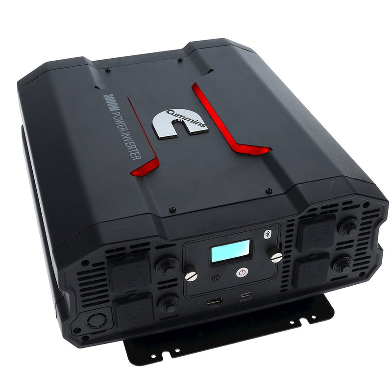 Cummins 3000 Watt Power Inverter Modified Sine Wave Car Inverter 12V to 110 Volts Two AC Outlets Two USB Ports (Full Cable Kit Included)