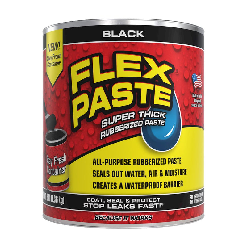 Fast Leak Sealant Flex Paste Rubber Epoxy 3 Pound Tub Black PFSBLKR32